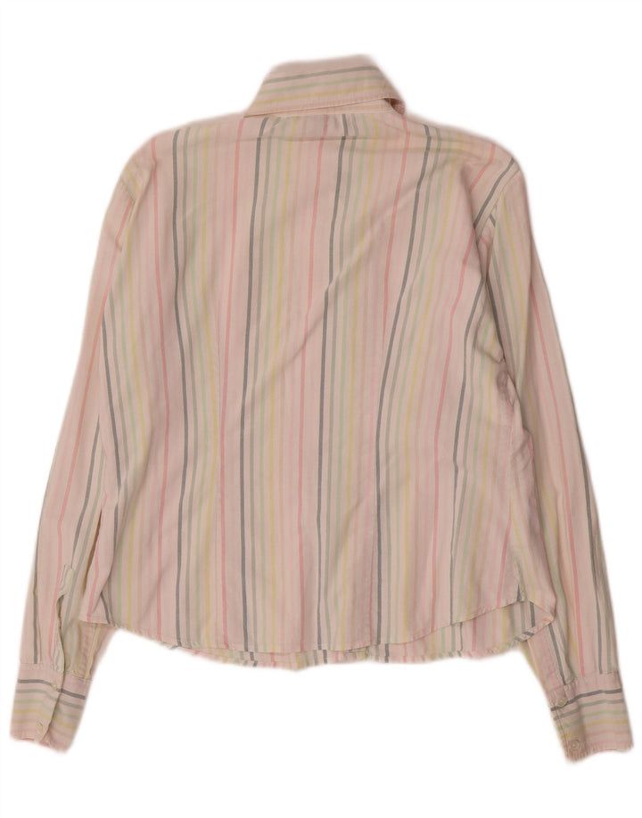 Gant Dame Oversized Shirt UK 10 Small Multicolor Pinstripe Bomuld