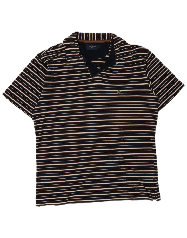 Brooksfield herre poloshirt IT 52 Stor marineblå stribet