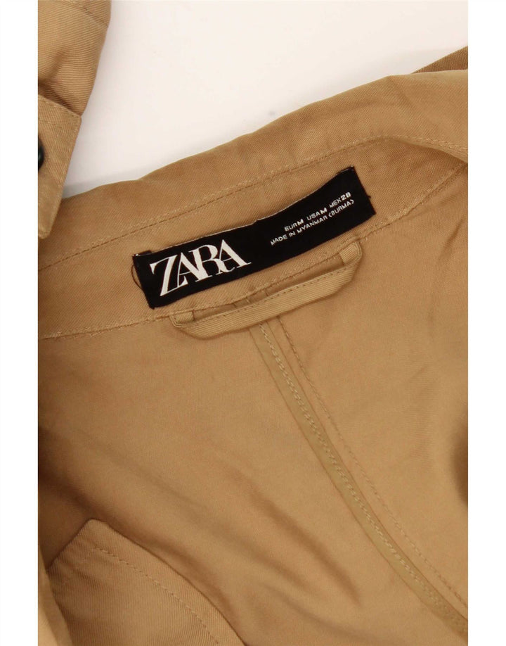 Zara Dame Oversized Åben Overfrakke UK 14 Medium Beige
