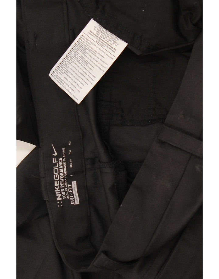 Nike Herre Dri Fit Straight Casual Bukser W38 L32 Sort Polyester