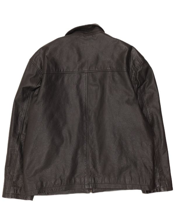Vintage herre læderjakke UK 42 XL sort læder