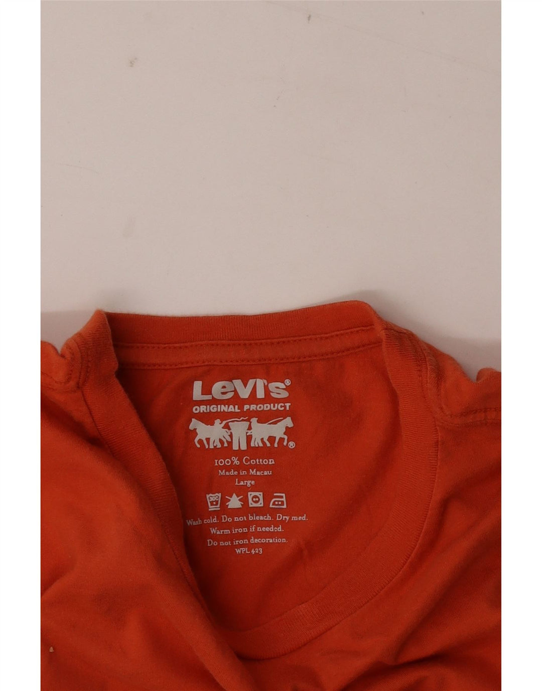 Levi's Herre grafisk T-shirt Top Stor Orange Bomuld