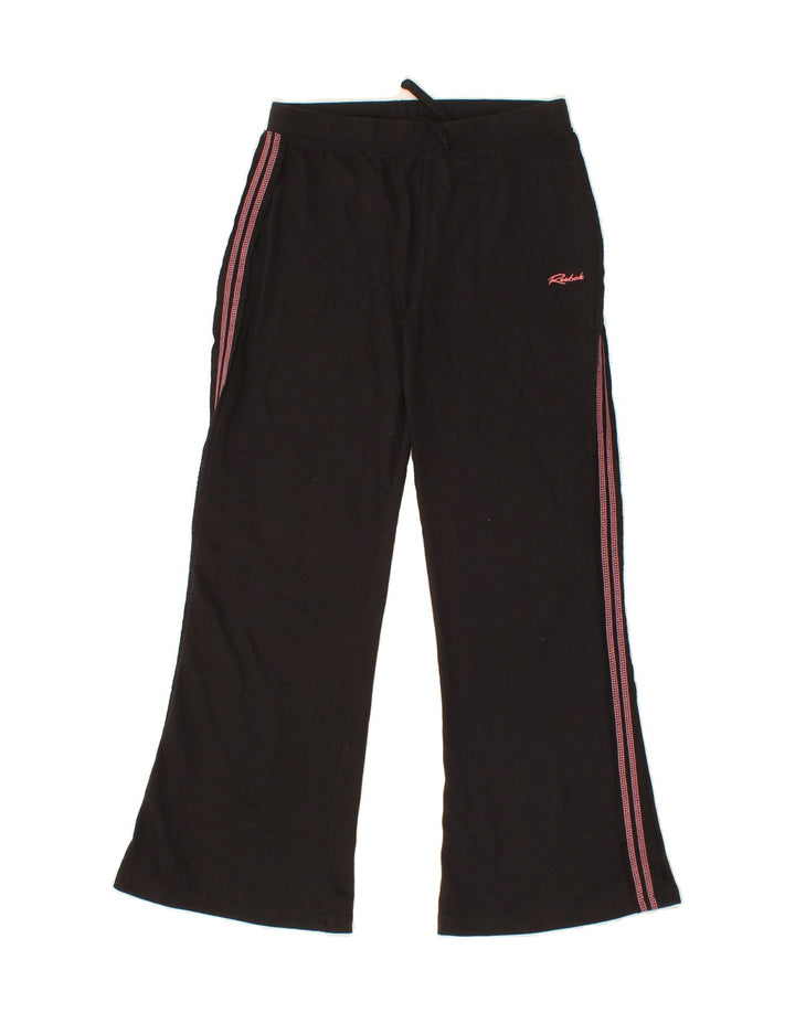 REEBOK Girls Tracksuit Trousers 13-14 Years Large Black Polyester Vintage Reebok and Second-Hand Reebok from Messina Hembry 