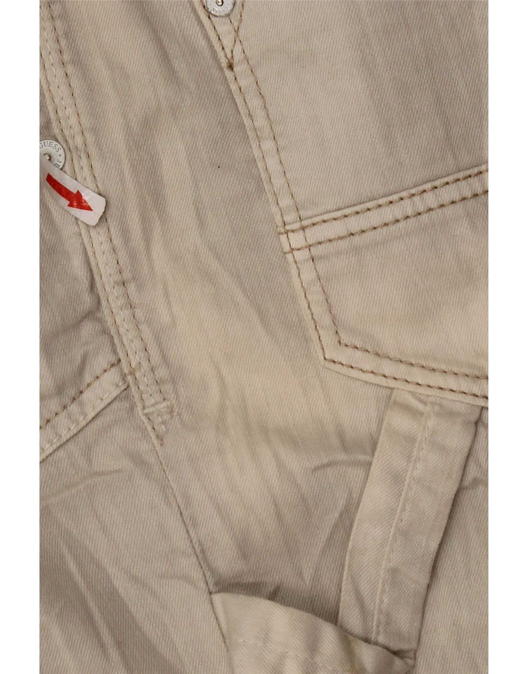 Guess Dame Denim Cargo Nederdel W28 Medium Beige Bomuld