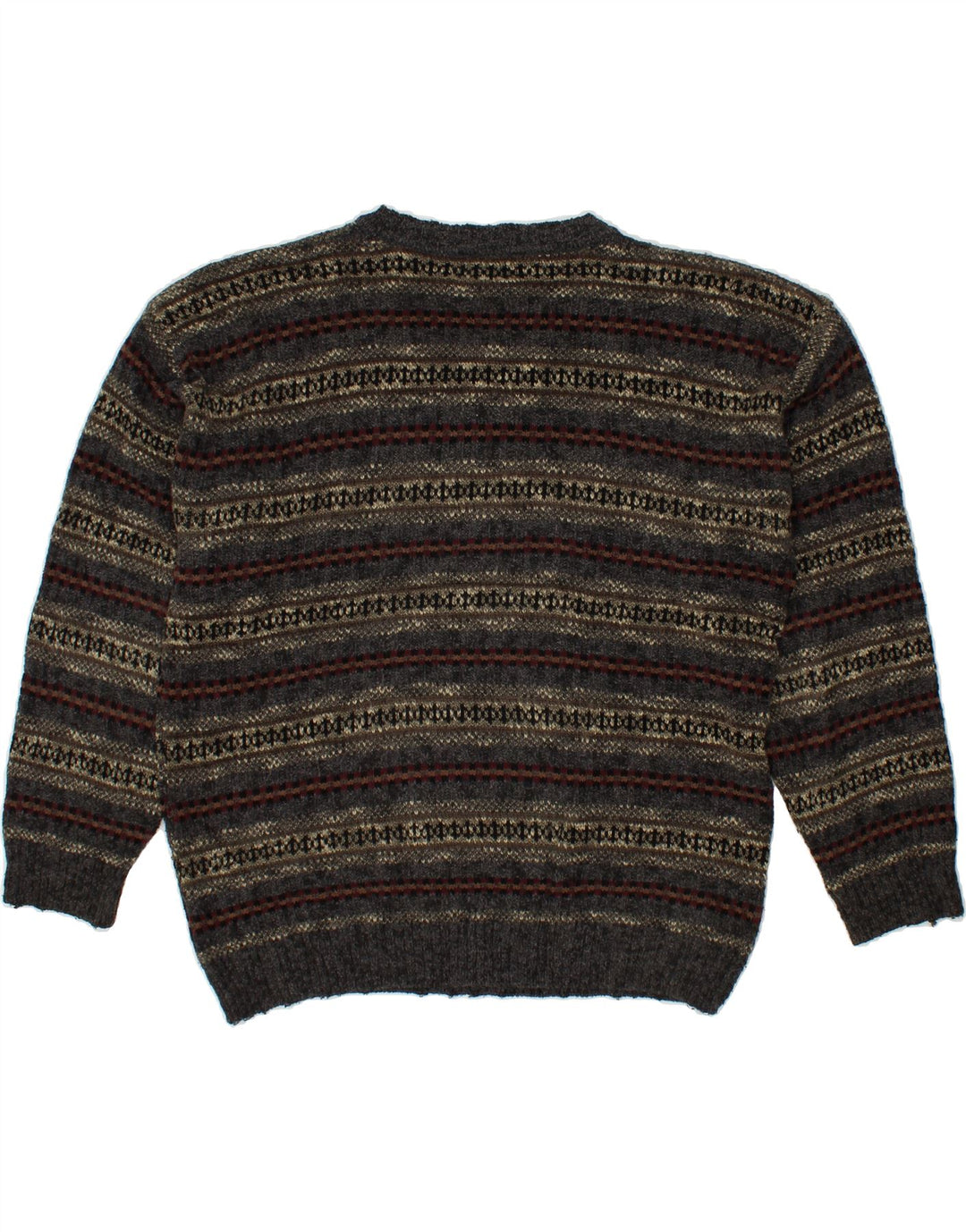 DOCKERS Herre Crew Neck sweater Medium Grey Fair Isle Akryl