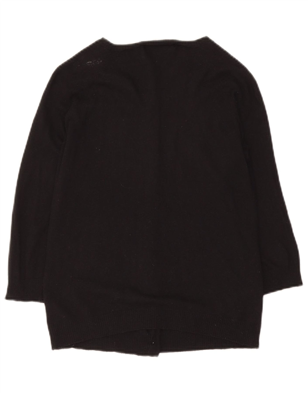 Zara Dame Cardigan Sweater UK 12 Medium Black Rayon