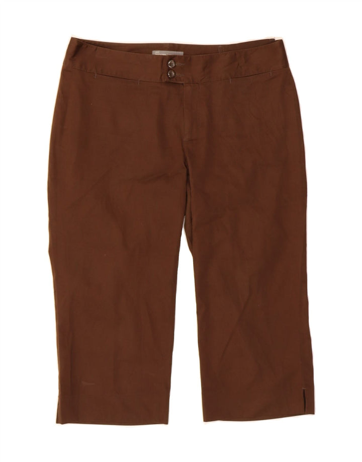 DOCKERS Womens Petite Mid Rise Capri Trousers US 8 Medium W32 L18 Brown Vintage Dockers and Second-Hand Dockers from Messina Hembry 