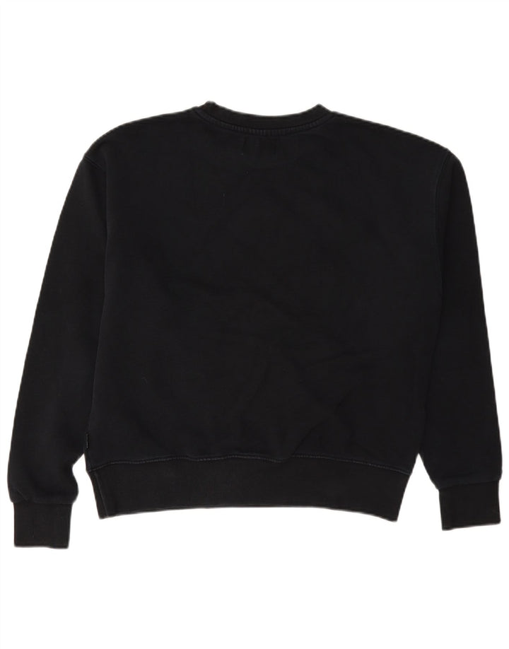 Converse oversize sweatshirttrøje til kvinder UK 6 XS Sort bomuld