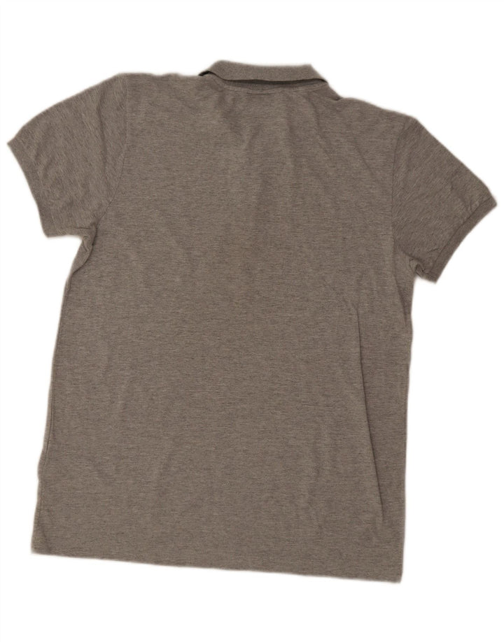 Adidas Polo Shirt til mænd, stor grå bomuld