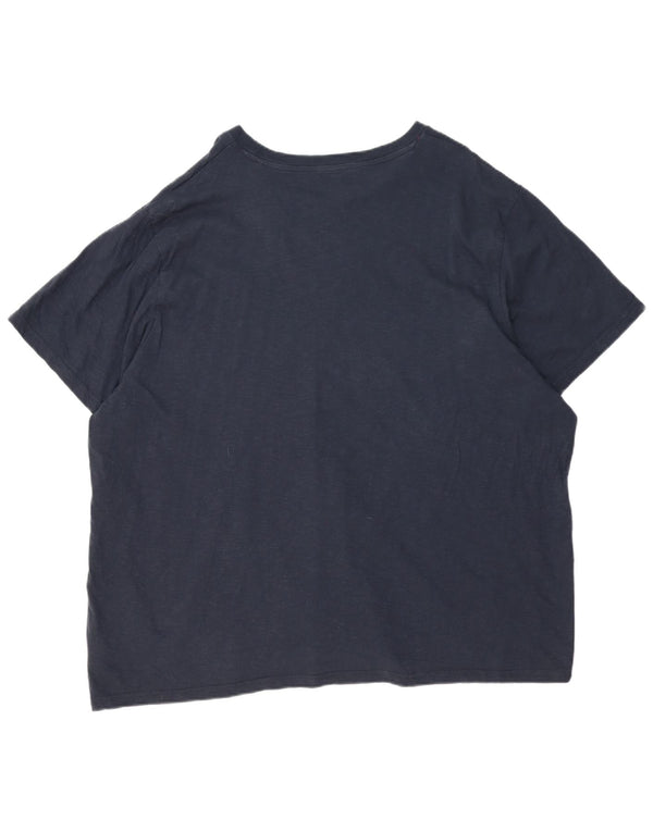 Weird Fish Herre T-Shirt Top 5XL Marineblå Bomuld