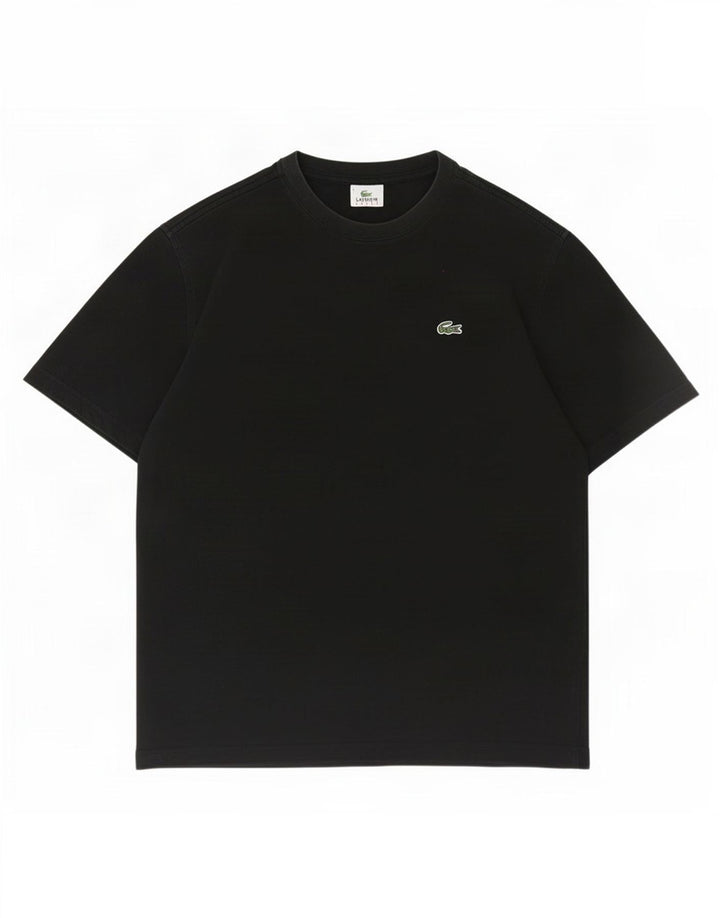 Lacoste Herre T-Shirt Top Størrelse 5 Stor Sort Bomuld