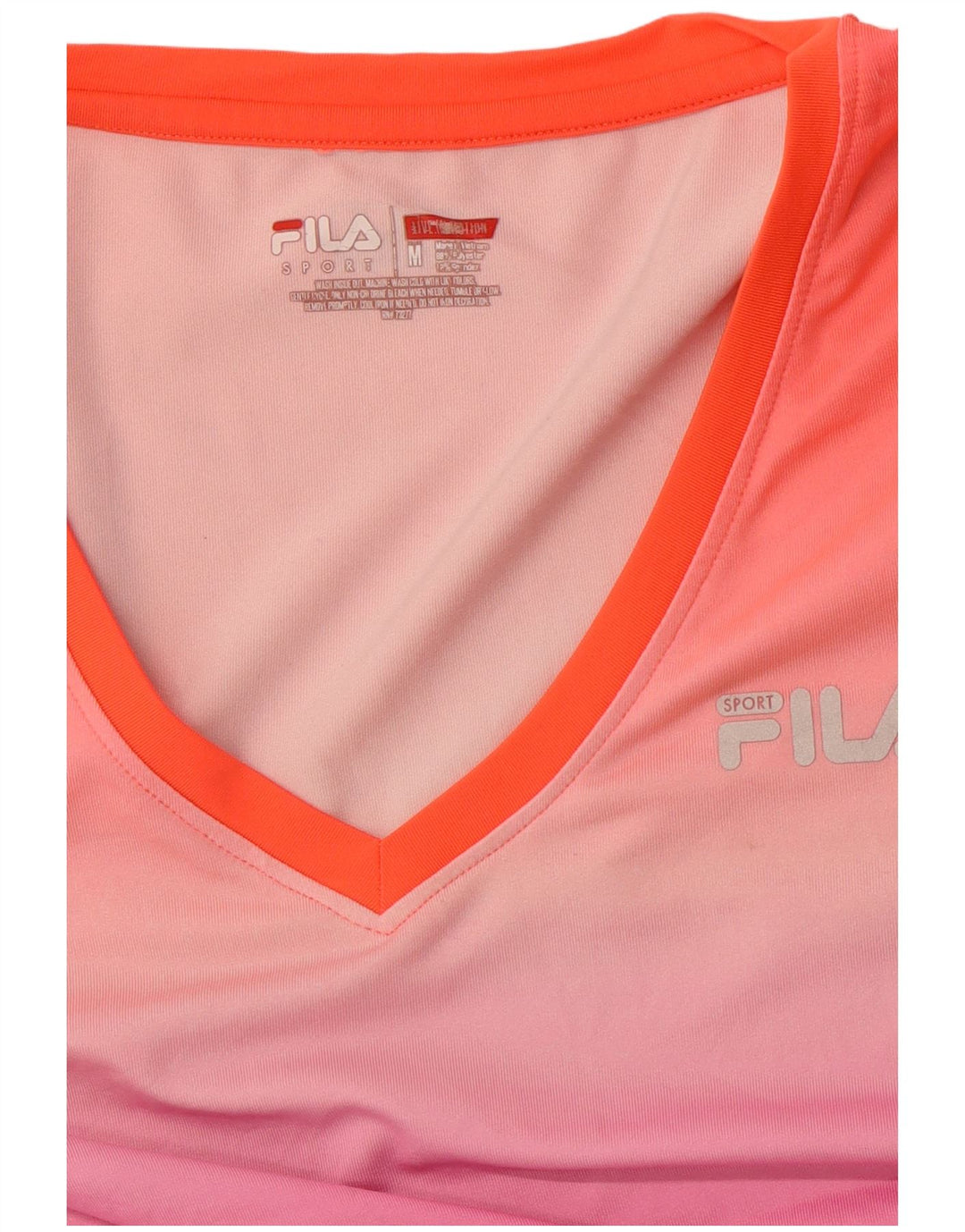 FILA T-shirt top til kvinder DK 12 Medium Pink Colourblock