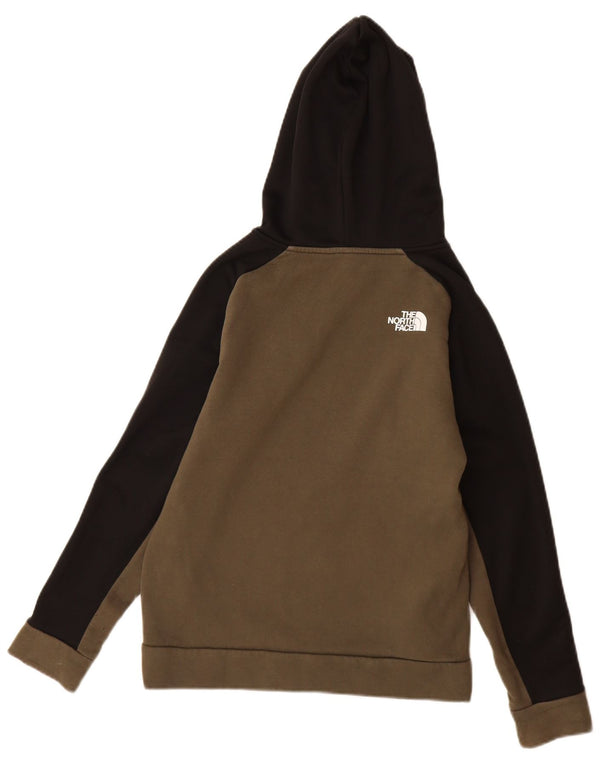 The North Face Boys Hoodie Jumper 11-12 år Stor Khaki Colourblock