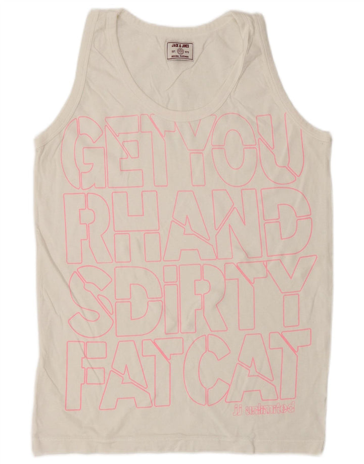Jack & Jones Herre Grafisk Vest Top Lille Hvid