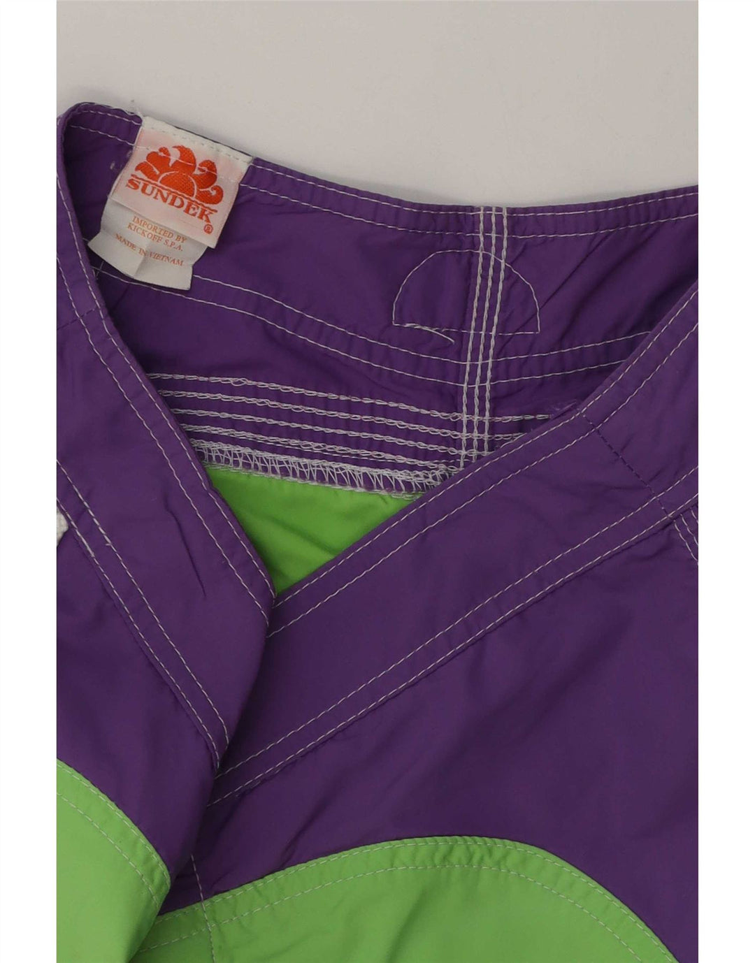 Sundek Svømmeshorts til kvinder UK 10 Small Green Colourblock Polyester