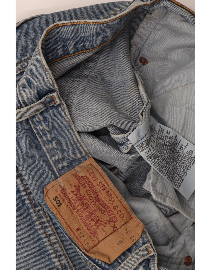 Levi's Herre 501 lige jeans W32 L34 blå bomuld