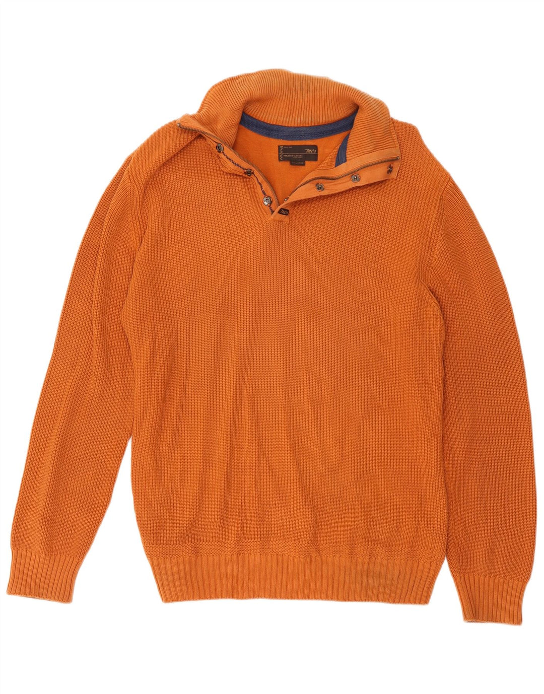 Marlboro Classics Herre Zip Neck Jumper Sweater 2XL Orange Bomuld
