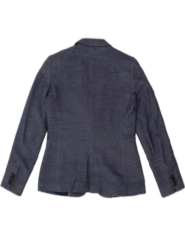 MASSIMO DUTTI Womens 1 Button Blazer Jacket EU 38 Small Blue Vintage Massimo Dutti and Second-Hand Massimo Dutti from Messina Hembry 