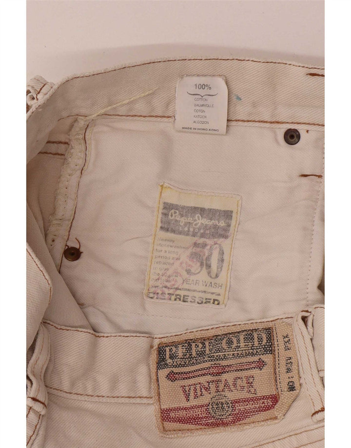 PEPE Jeans Straight Jeans til mænd W32 L28 Off White Bomuld
