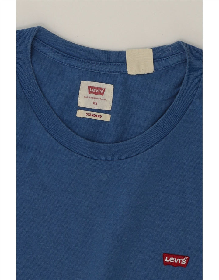 LEVI'S Mens Standard Fit T-Shirt Top XS Blue Cotton Vintage Levi's and Second-Hand Levi's from Messina Hembry 