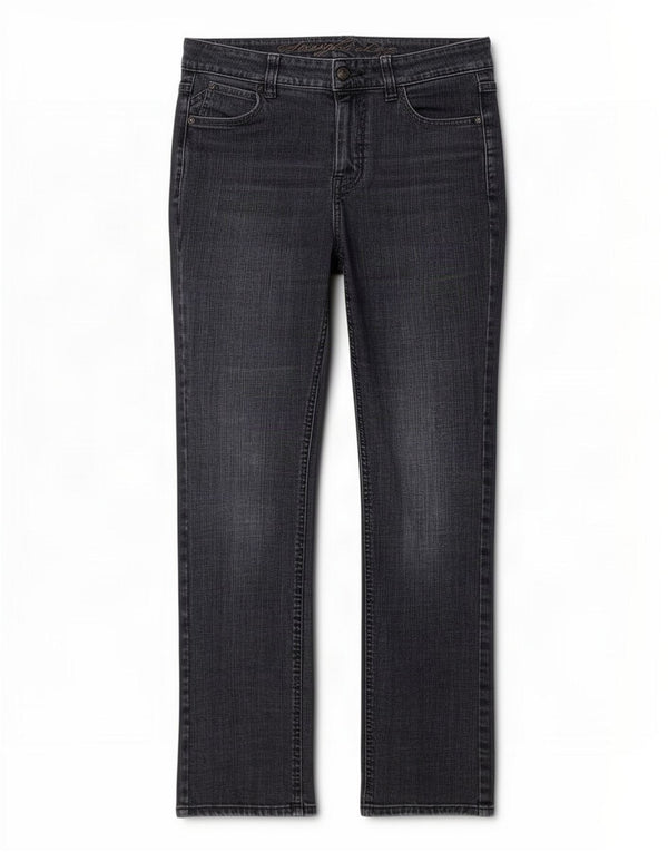 Marks & Spencer Dame Bootcut Jeans UK 10 Small W27 L29 Navy Blue Bomuld