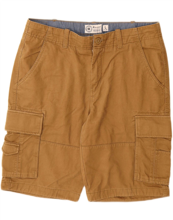 CHAMPION Herre Cargo Shorts Large W36 Beige Bomuld