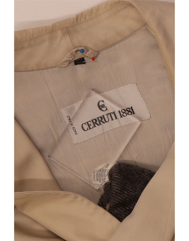 Cerruti 1881 Herre Overfrakke IT 46 Lille Beige Bomuld
