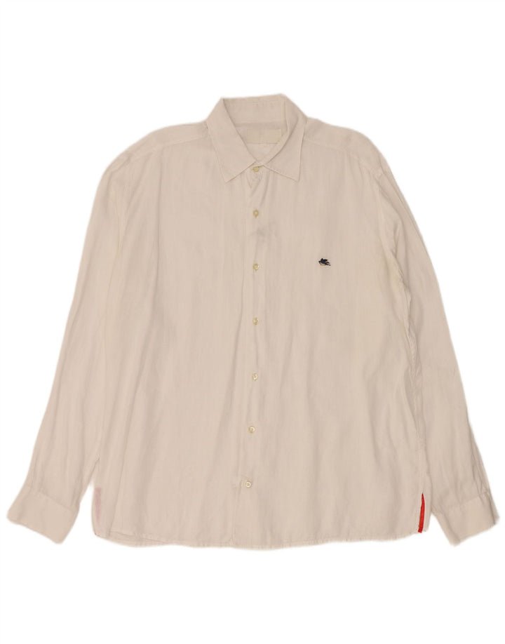 Etro Herreskjorte 2XL Hvid hør