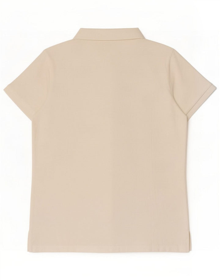 Benetton Dame Polo Shirt UK 14 Medium Hvid
