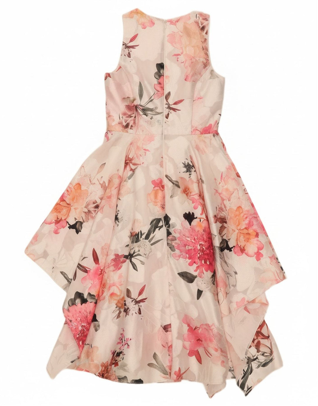 COAST Womens Asymmetrical Dress UK 10 Small Multicoloured Floral
