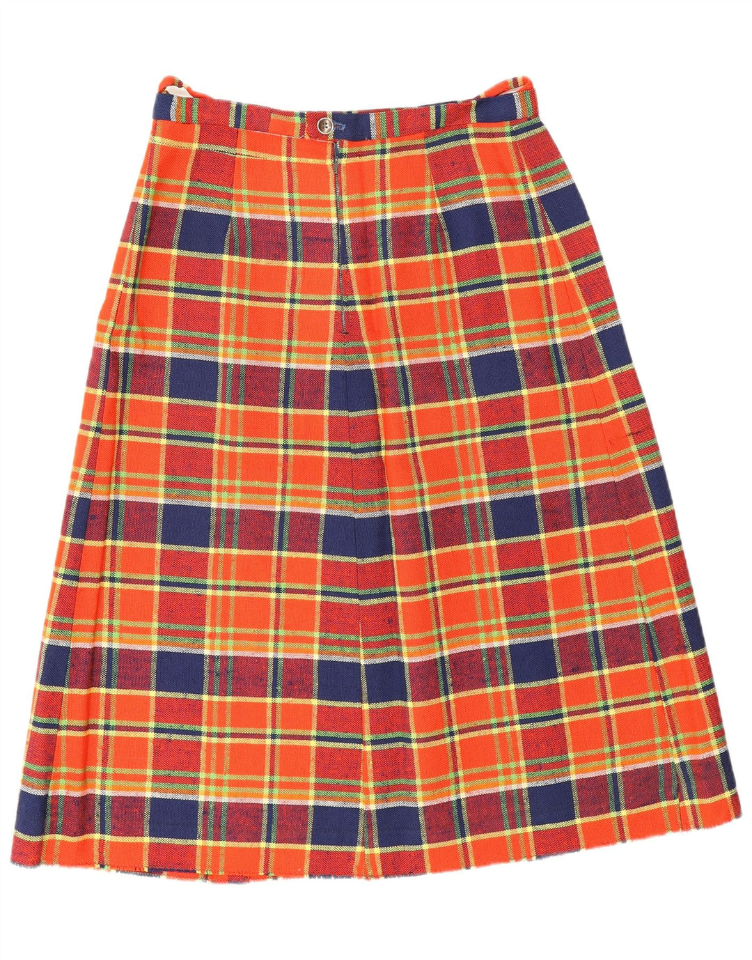 Vintage dame A-line nederdel W28 Medium rød plaid
