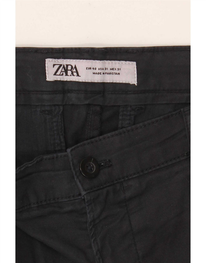 Zara Herre Slim Chino Bukser EU 40 Medium W31 L26 Sort