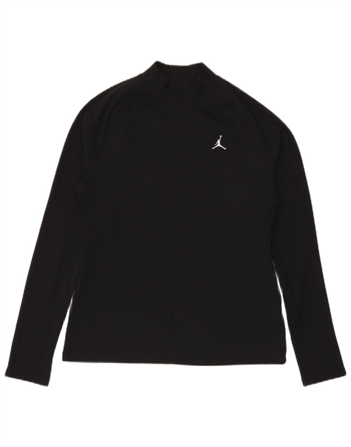 Jordan Dame Tight Fit Top Langærmet UK 16 Stor Sort Polyester