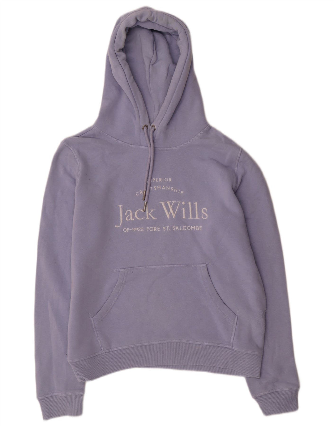 JACK WILLS Grafisk hættetrøje til kvinder UK 12 Medium Lilla Bomuld