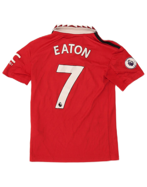 ADIDAS Boys Manchester United grafisk polotrøje 7-8 år rød farveblok