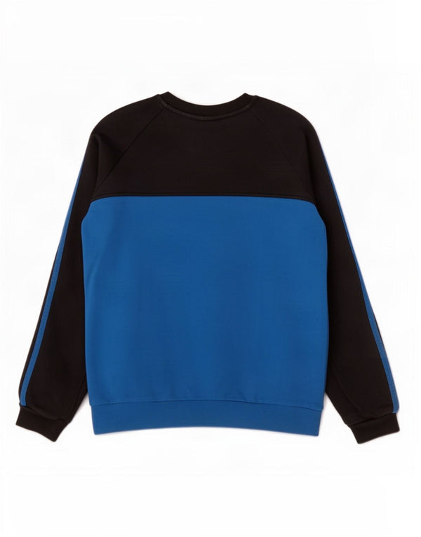 Adidas Boys Sweatshirt Jumper 11-12 år Blå Colourblock Bomuld