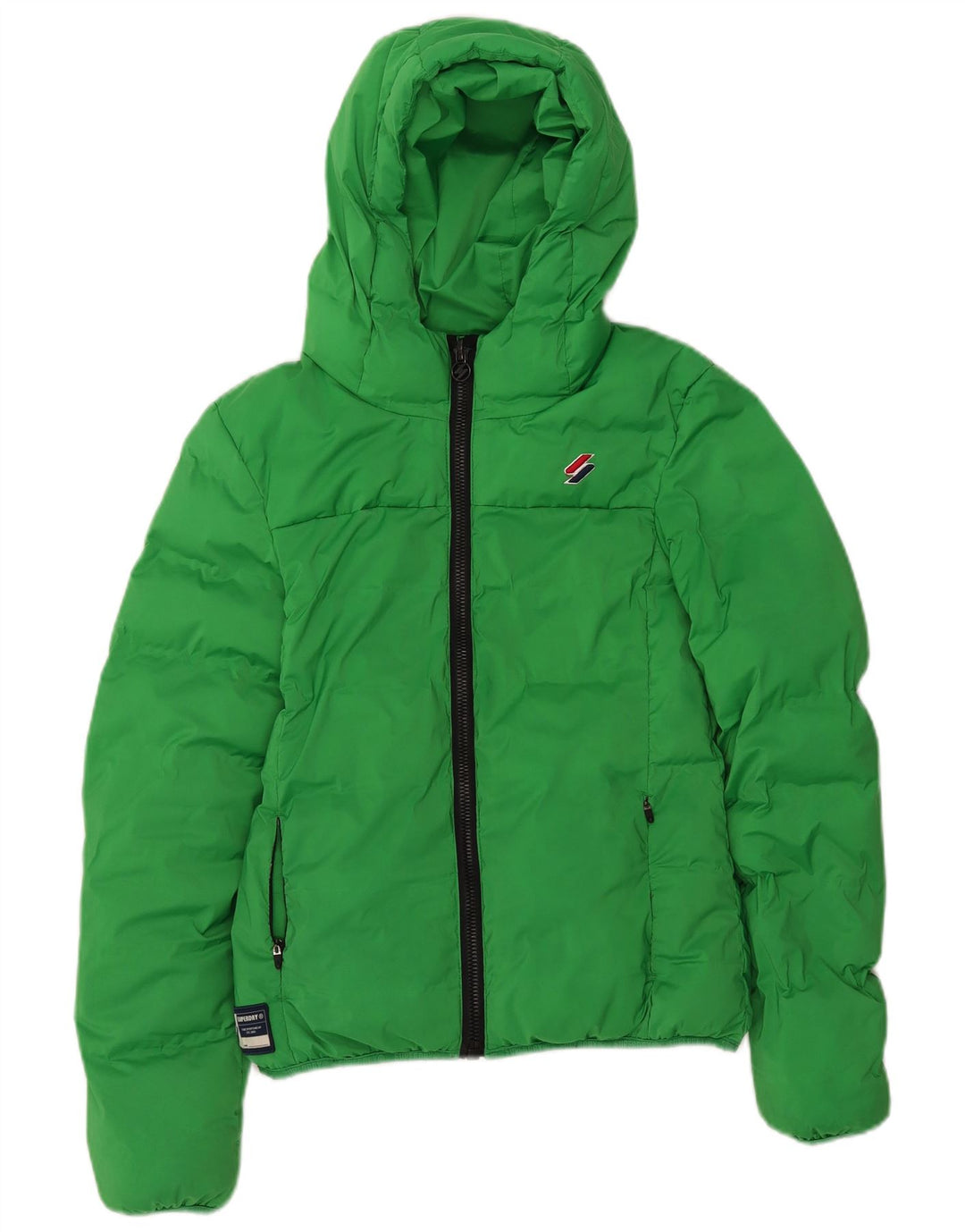 Superdry Polstret hættejakke til kvinder UK 8 Lille grøn polyester