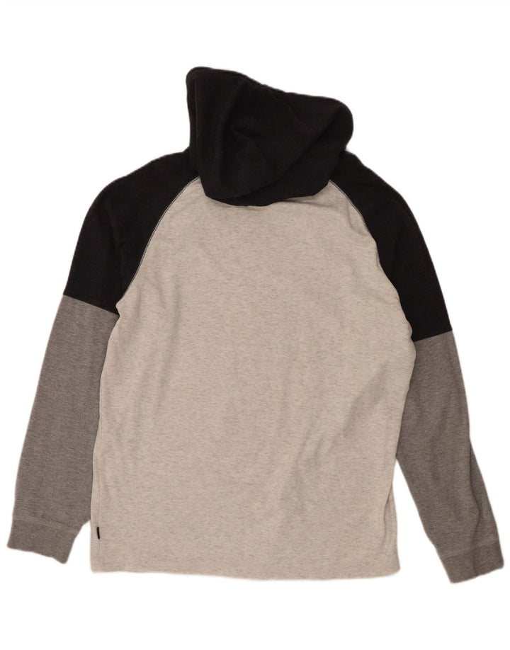 Rip Curl Herre Hooded Top Langærmet Medium Grey Colourblock Bomuld