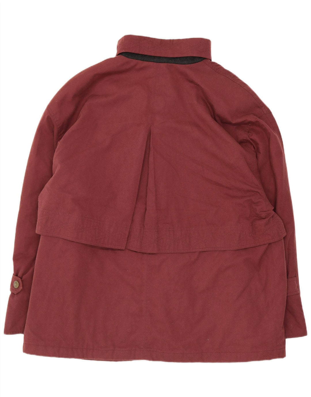 Vintage Dame Oversized Windbreaker Coat UK 18 XL Burgundy Polyester
