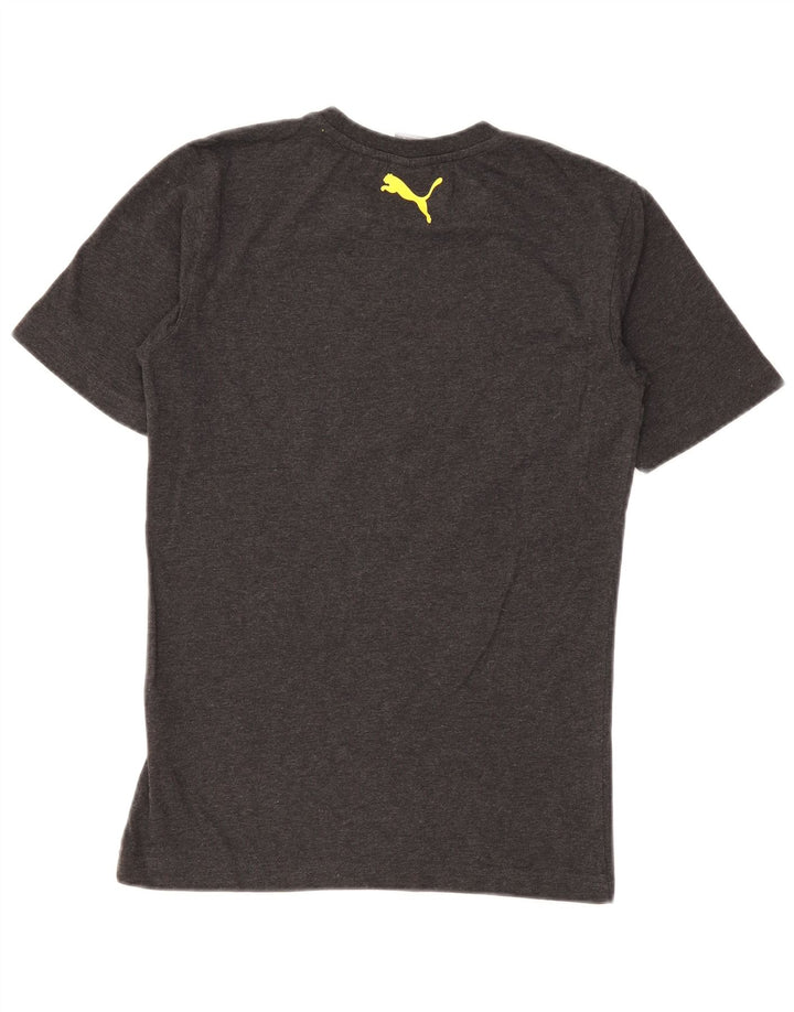 Puma Herre Grafisk T-Shirt Top Lille Grå Bomuld