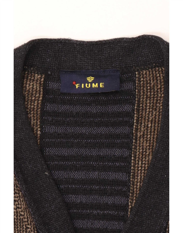 Fiume Herre cardigan sweater IT 50 Medium Marineblå Argyle/Diamant Akryl