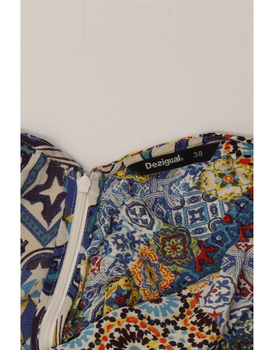 Desigual Kvinders Grafisk A-Line Kjole EU 38 Medium Flerfarvet Patchwork