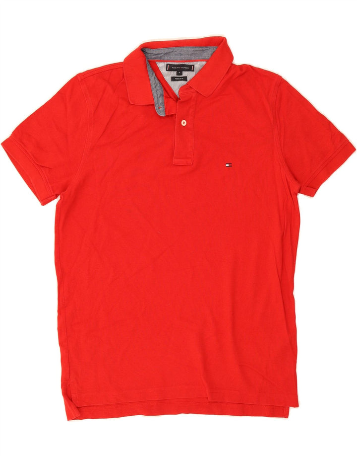 TOMMY HILFIGER Mens Regular Fit Polo Shirt Medium Red Cotton Vintage Tommy Hilfiger and Second-Hand Tommy Hilfiger from Messina Hembry 