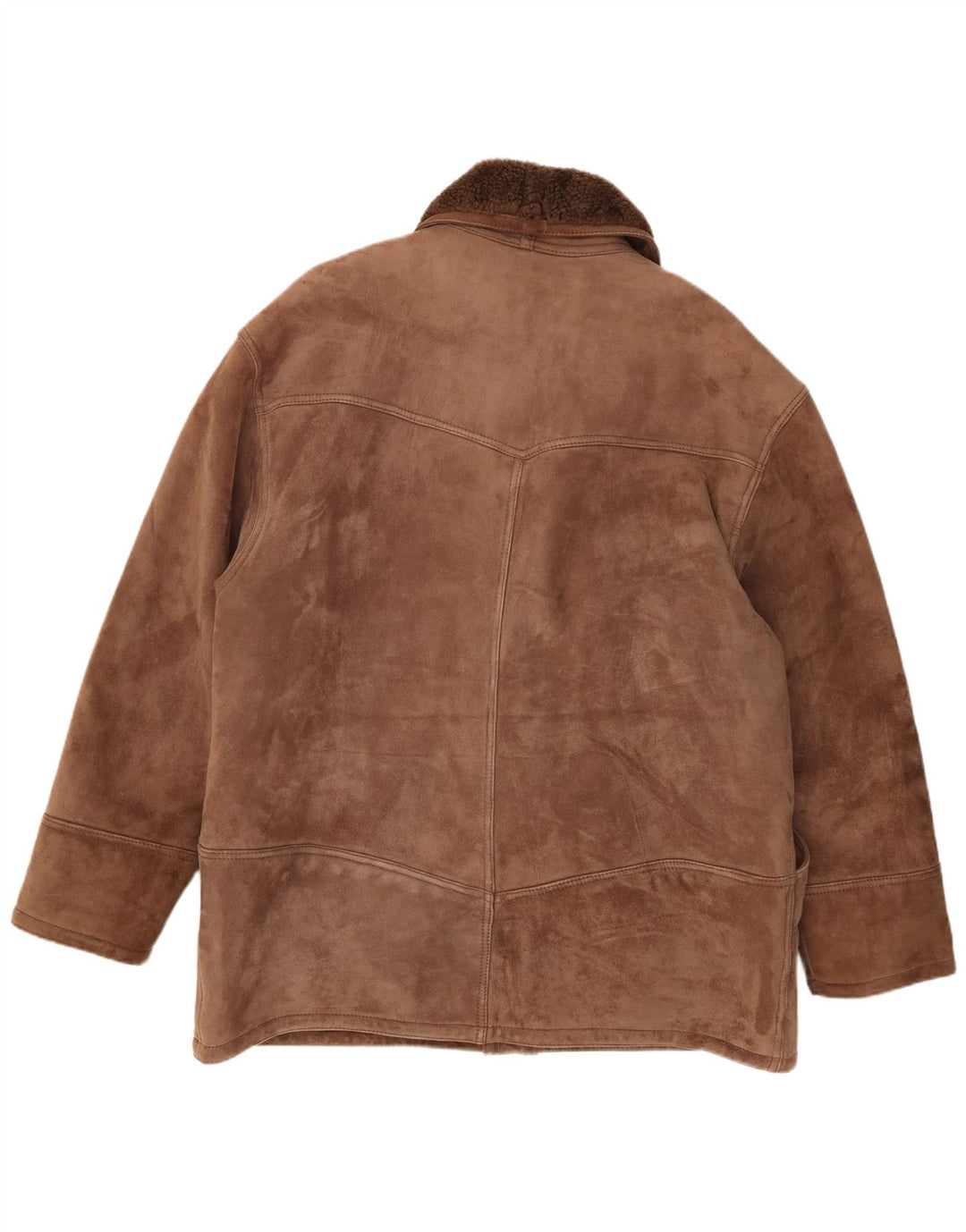 Vintage Herre Shearling Jacket IT 54 2XL Brun Shearling