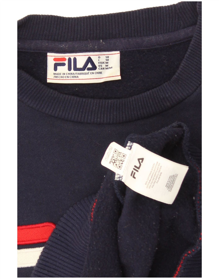 Fila Herre grafisk sweatshirt Jumper Medium Navyblå Bomuld