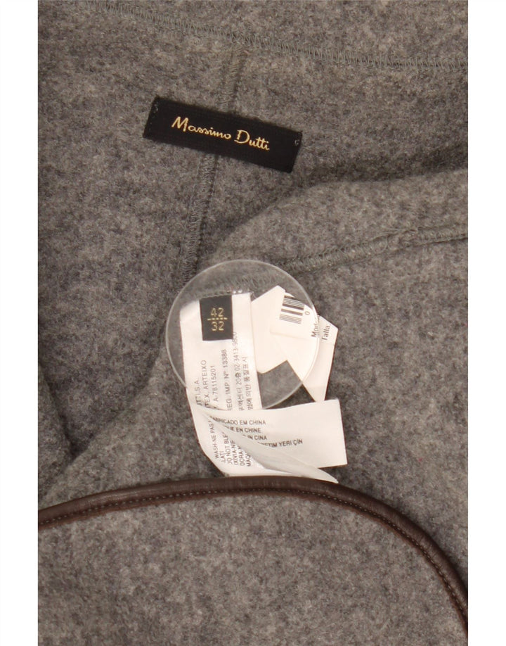 Massimo Dutti Dame 2 Knaps Blazer Jakke EU 42 Stor Grå Uld