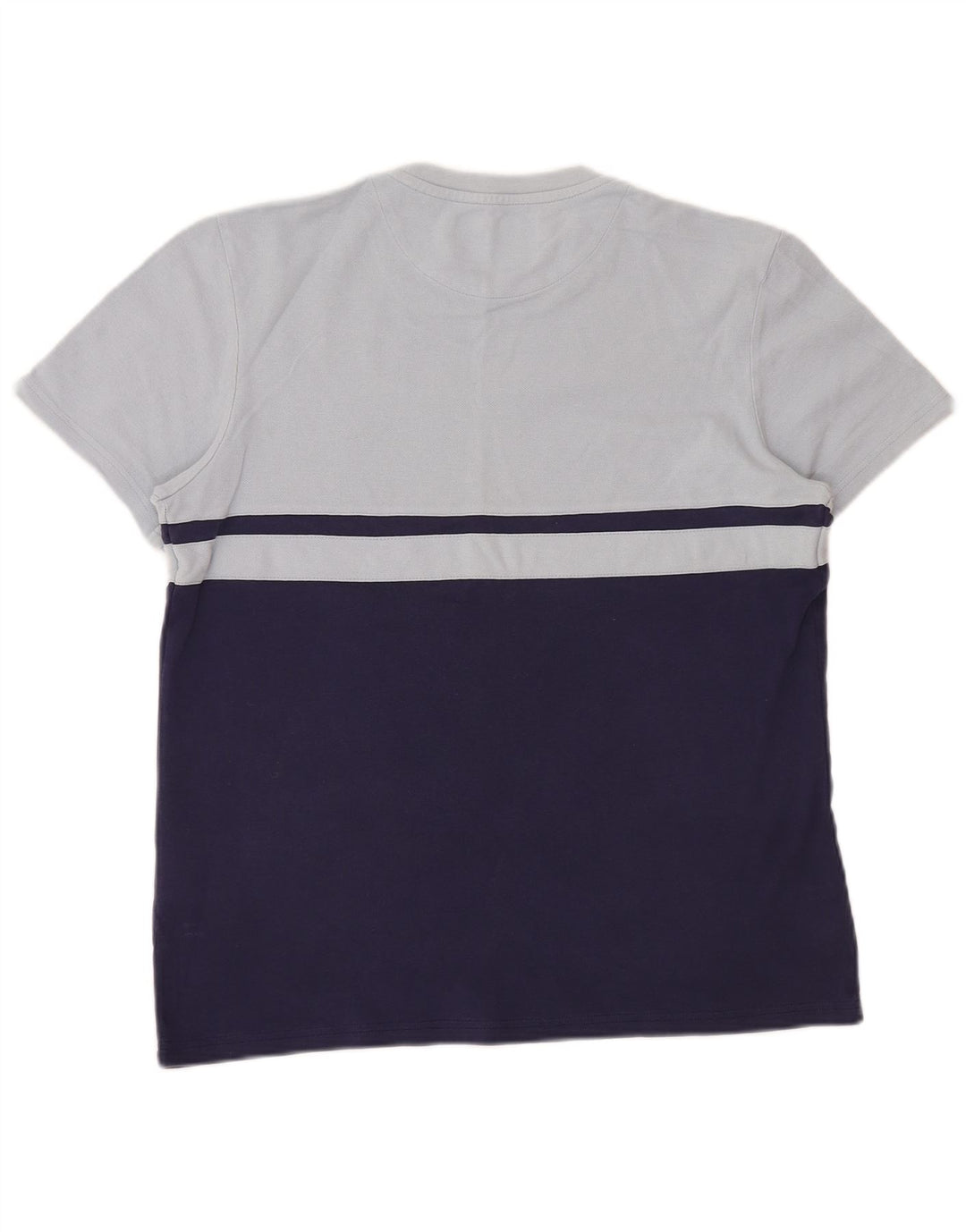 Lyle & Scott Herre T-shirt Top Medium Marineblå Colourblock Bomuld