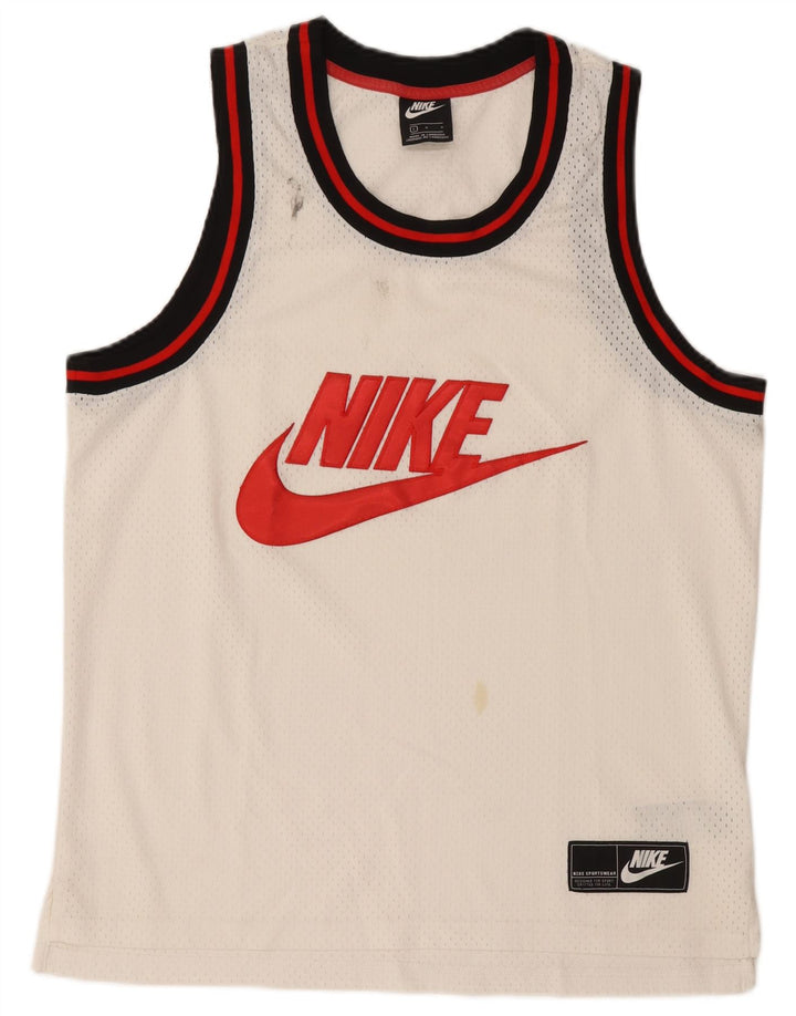 Nike Herre grafisk vest Top Stor hvid polyester