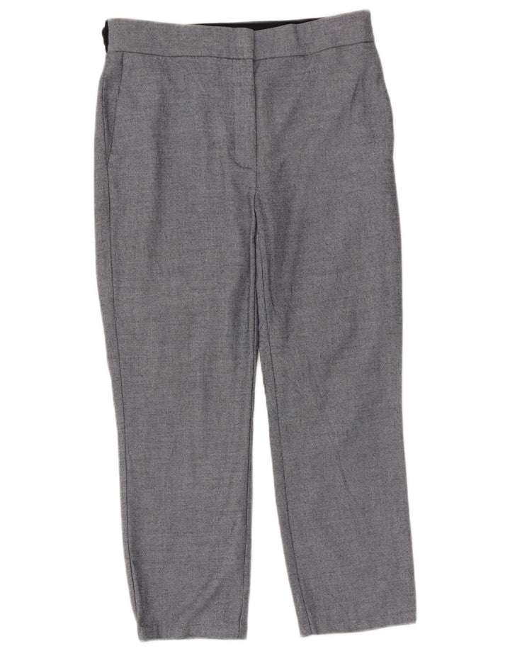 Zara Dame Capri Bukser Large W30 L23 Blå Polyester