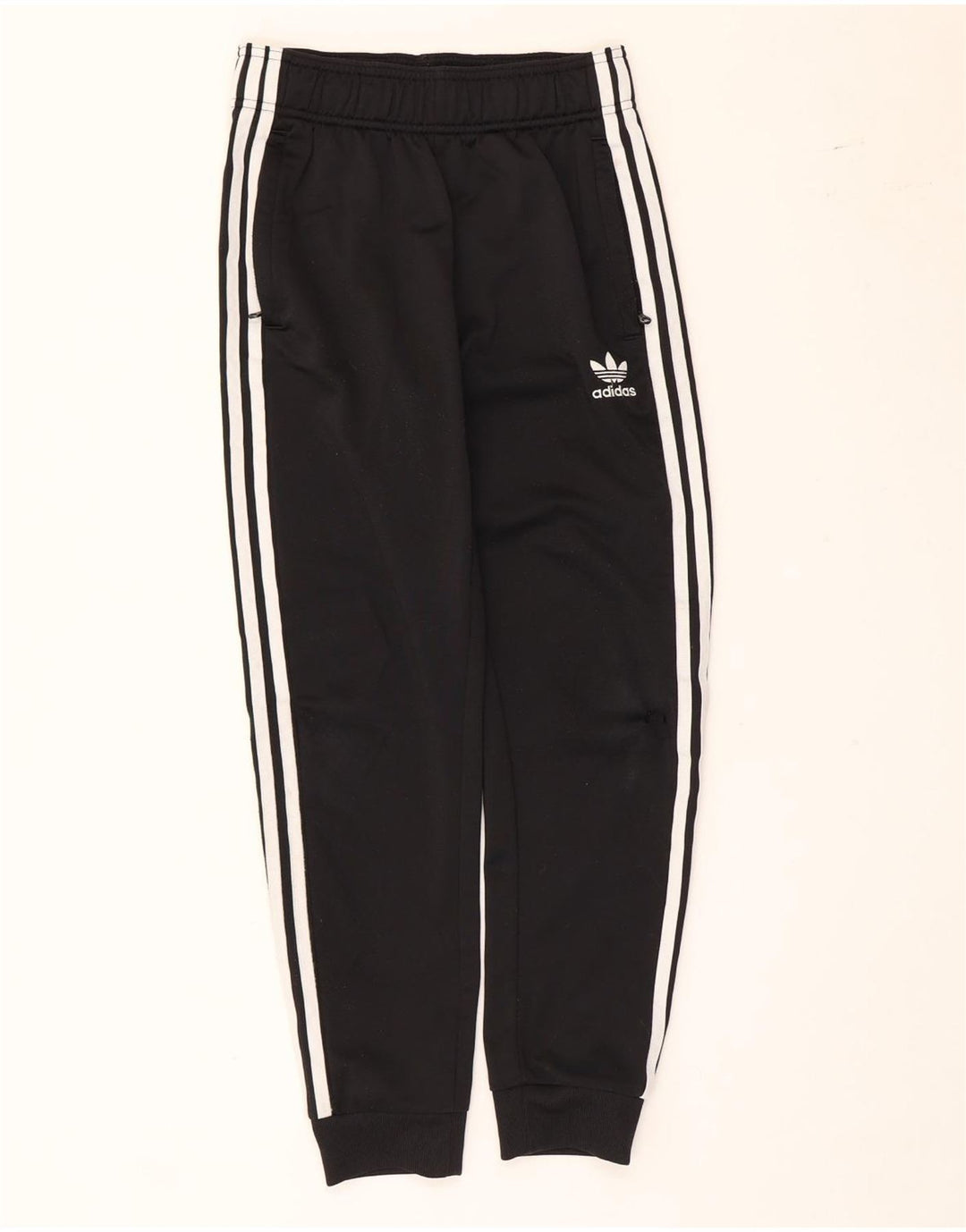 Adidas Drenge Træningsdragt Bukser Joggers 11-12 År Sort Polyester